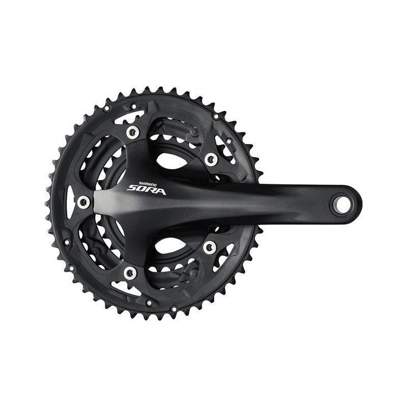 Pédalier Vélo Ultra-léger Alu 170mm 130BCD - Pour Vélo Route/VTT/pliants, Plateau 52T Usiné CNC, Noir