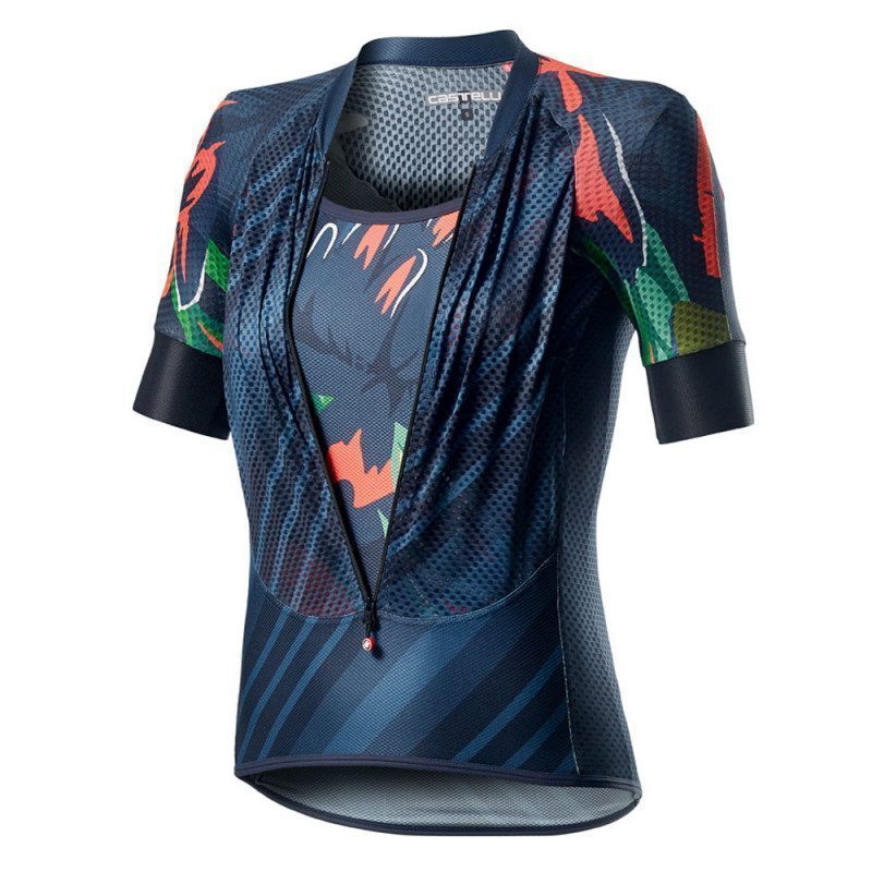 Maillot de cyclisme à manches courtes pour femme, respirant