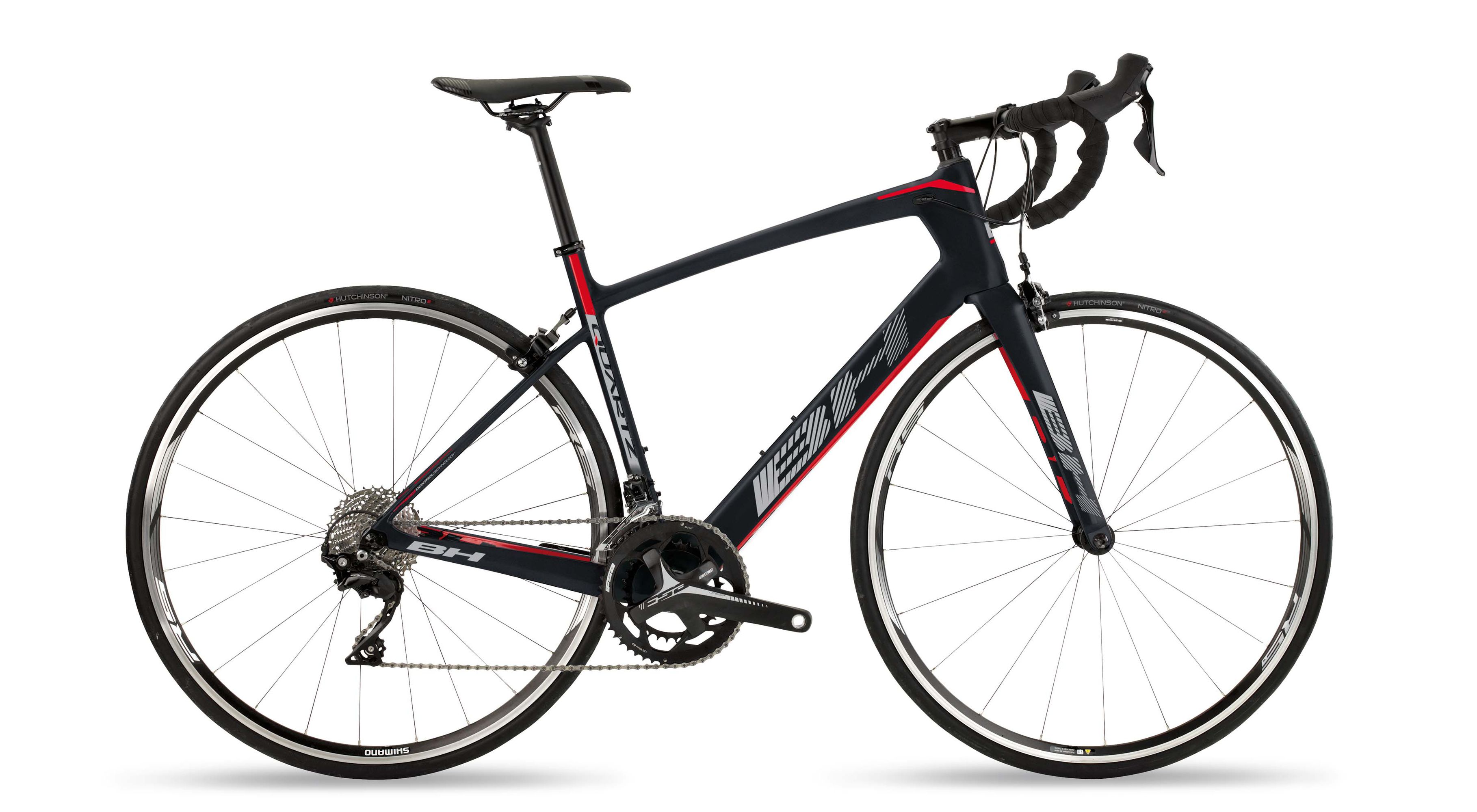 Vélos de course Velo de route bh quartz 3 0 shimano 105 11v noir rouge