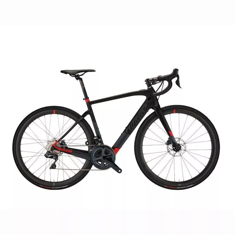 Velos de route electrique Velo route electrique Wilier Cento 1 Hybrid Ultegra 8020 Disc NDR 28 Aluminium Black Red Matt noir XL freinage disque Wilier Triestina