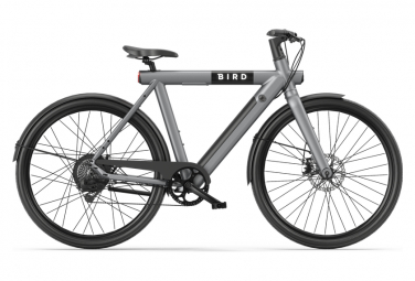 Velos Electriques Urbain Velo electrique bird bike homme moteur roue arriere bafang shimano 7 vitesses batterie 364 wh gris unique 173 190 cm Bird