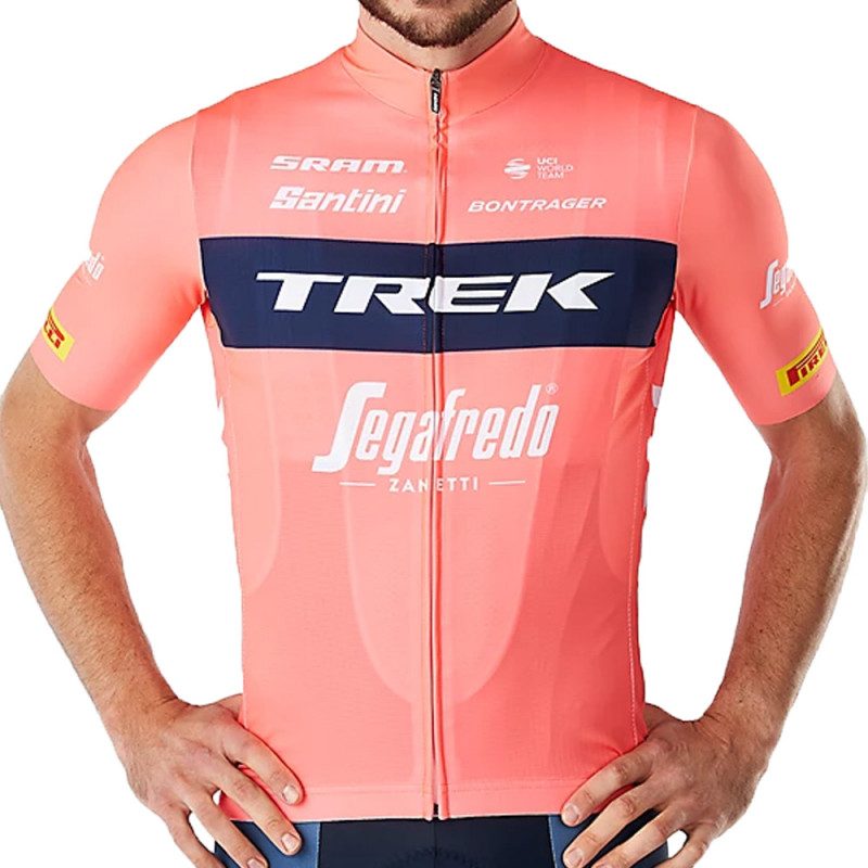 Maillots velo route Maillot velo manches courtes Santini equipe Trek Segafredo entrainement 2022 S corail Santini